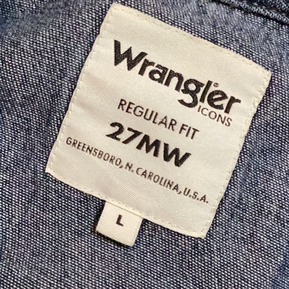 NWT Wrangler Lil Nas X Collection Denim Shirt Large Country Old Town Road - Picture 7 of 13